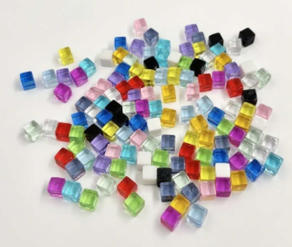 Board Game Root - 100Pcs Cube Colorful Crystal Clear Color